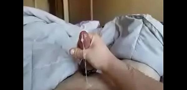  Built Up Cumshot from Swollen sore cock and balls